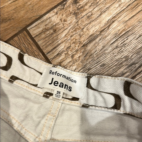 Reformation Off-White Mod Hi Rise Jeans 25 - Picture 5 of 7